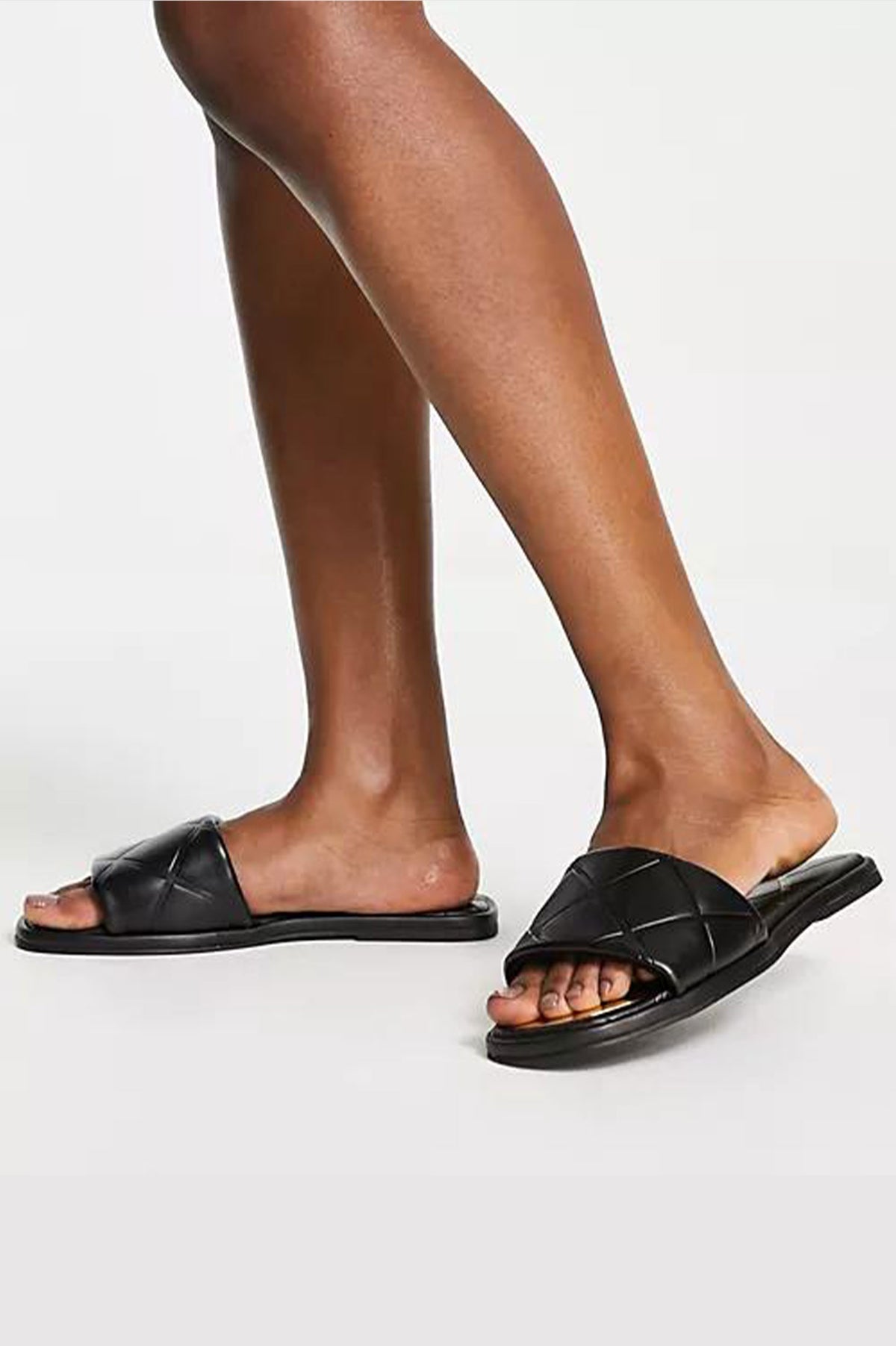 RIVER ISLAND BLACK SLIPPERS