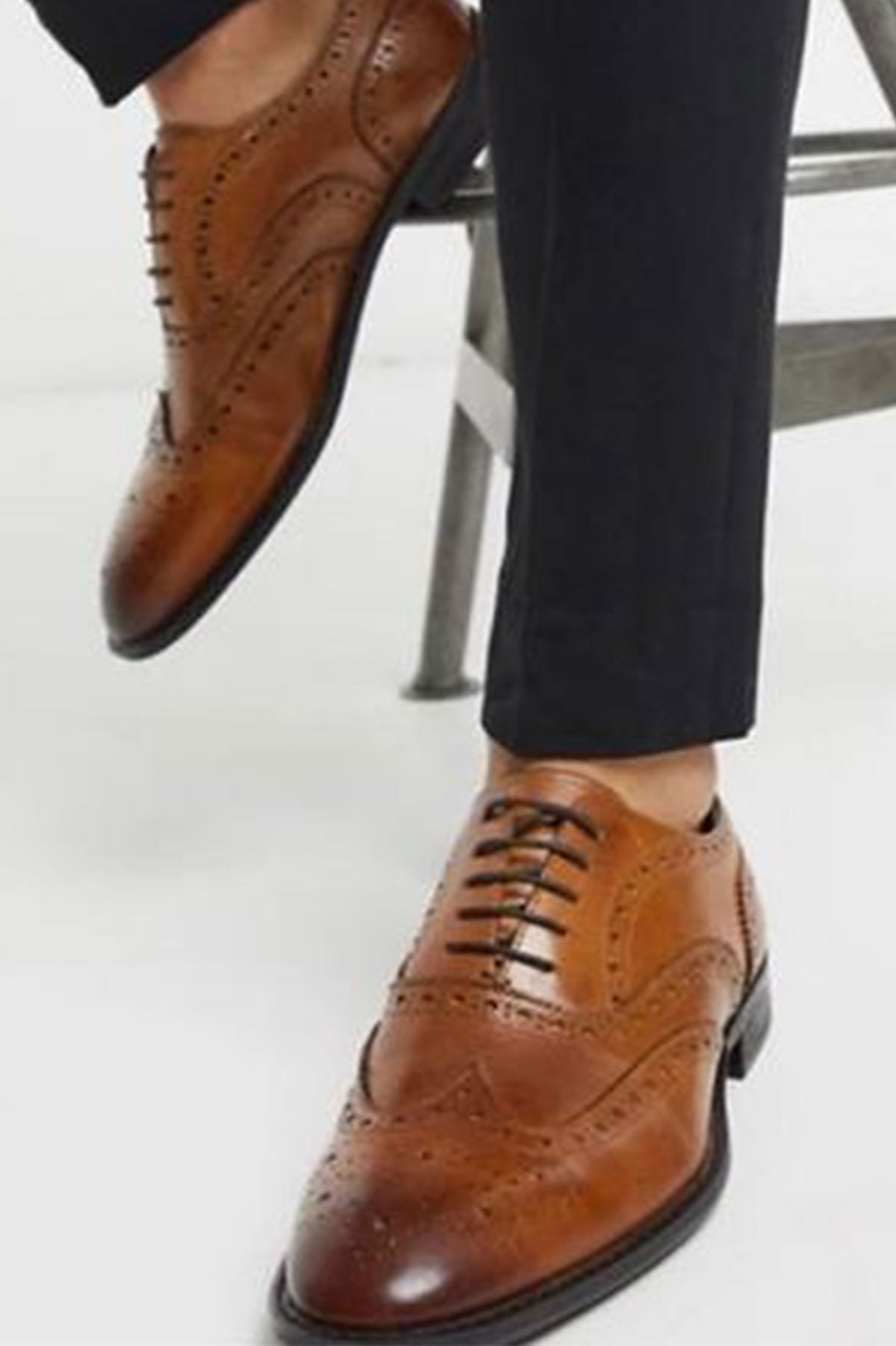 OXFORD BROGUE TAN LEATHER SHOES