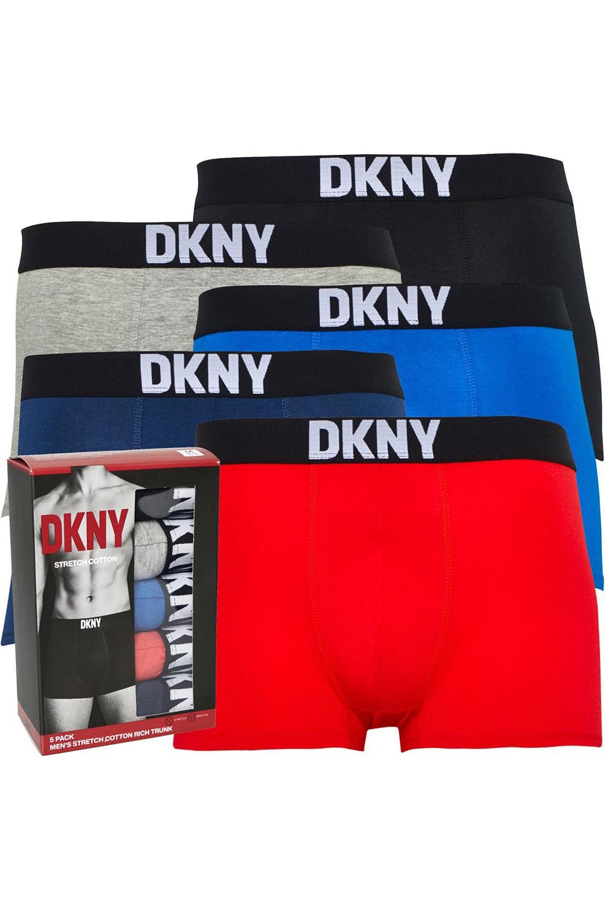 DKNY MENS WALPI FIVE PACK BOXER TRUNK