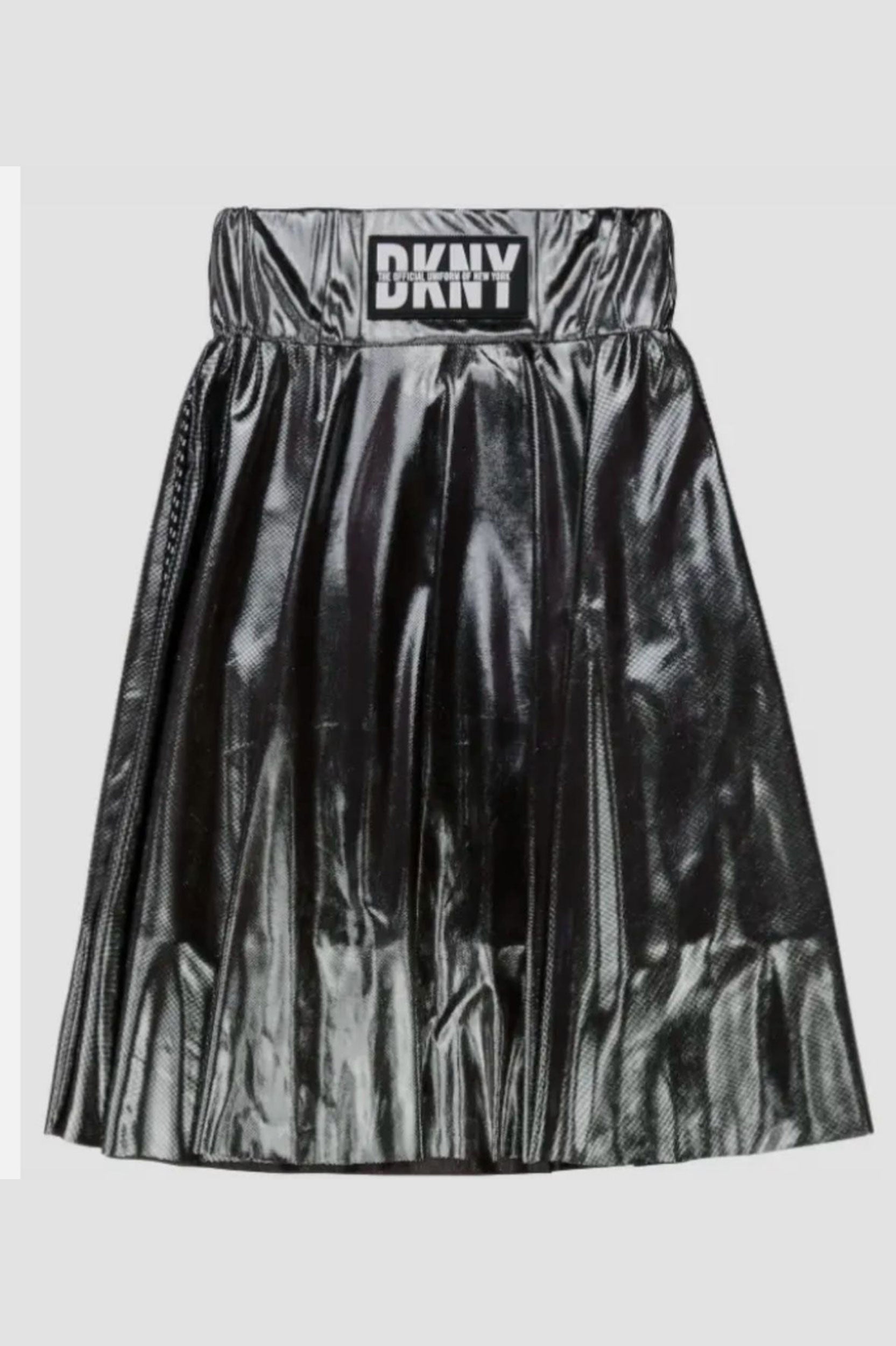DKNY METALLIC SILVER GREY SKIRT