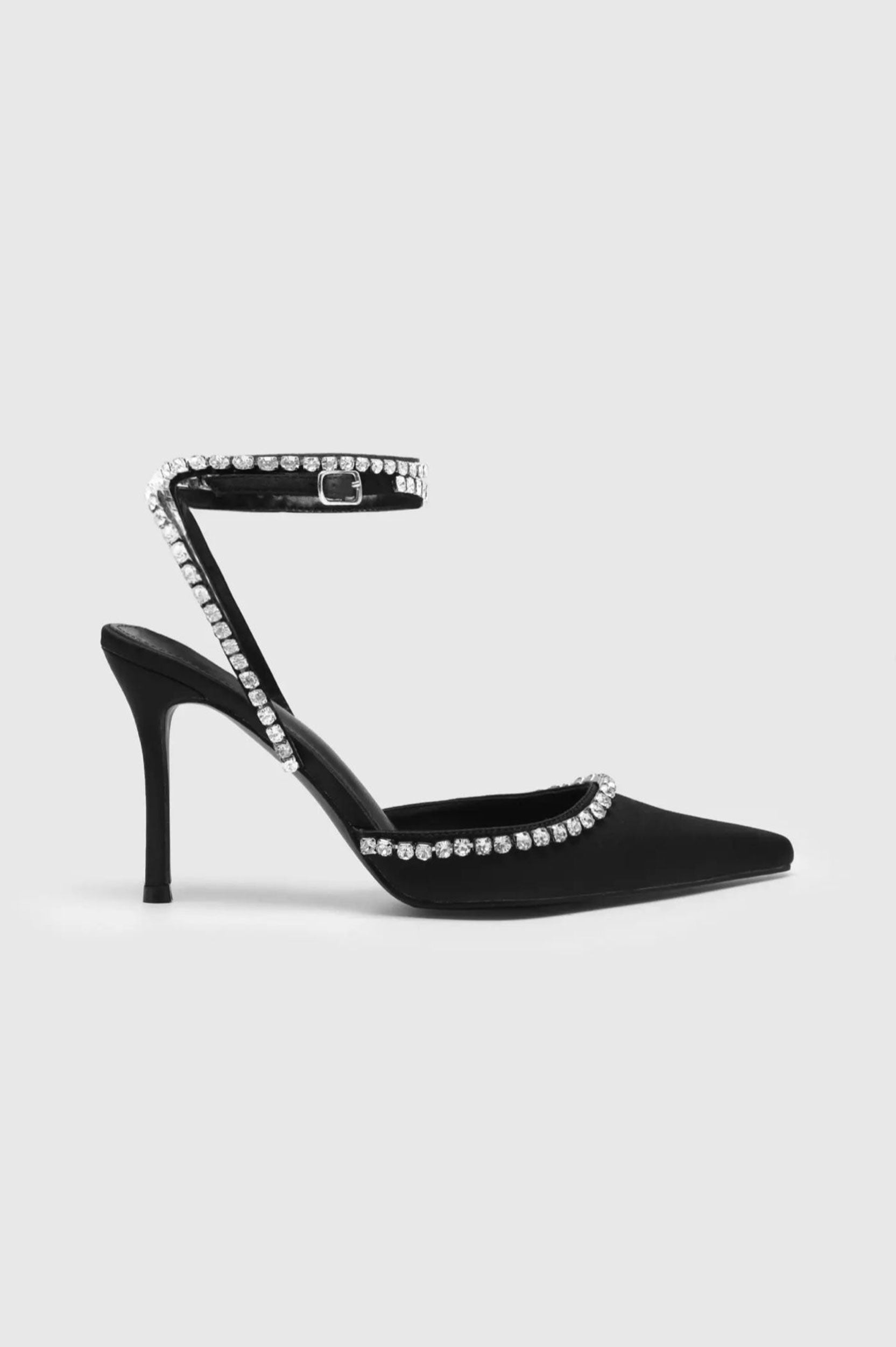 CIDER SATIN DIAMANTE HEELS