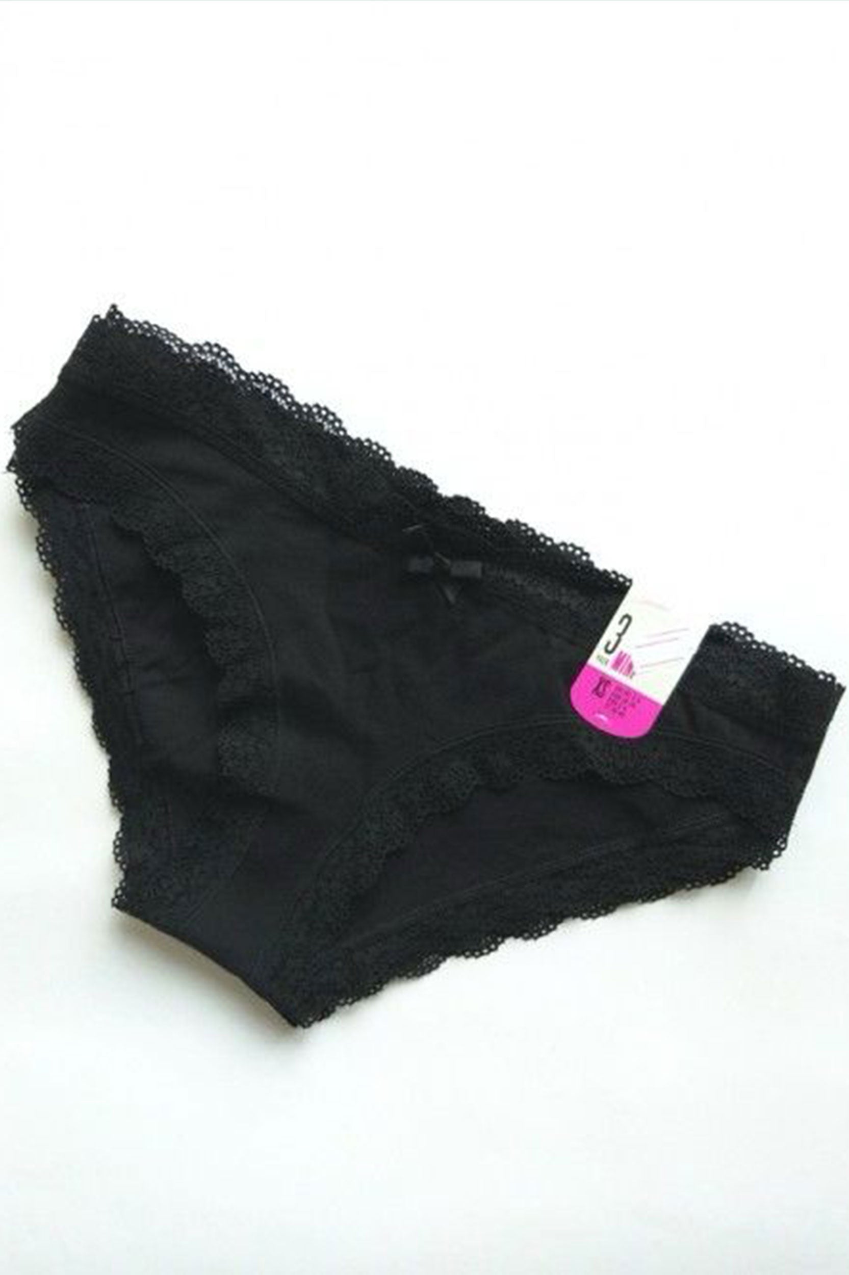 SECRET POSSESSION BLACK 3 SET LACE MINI KNICKERS