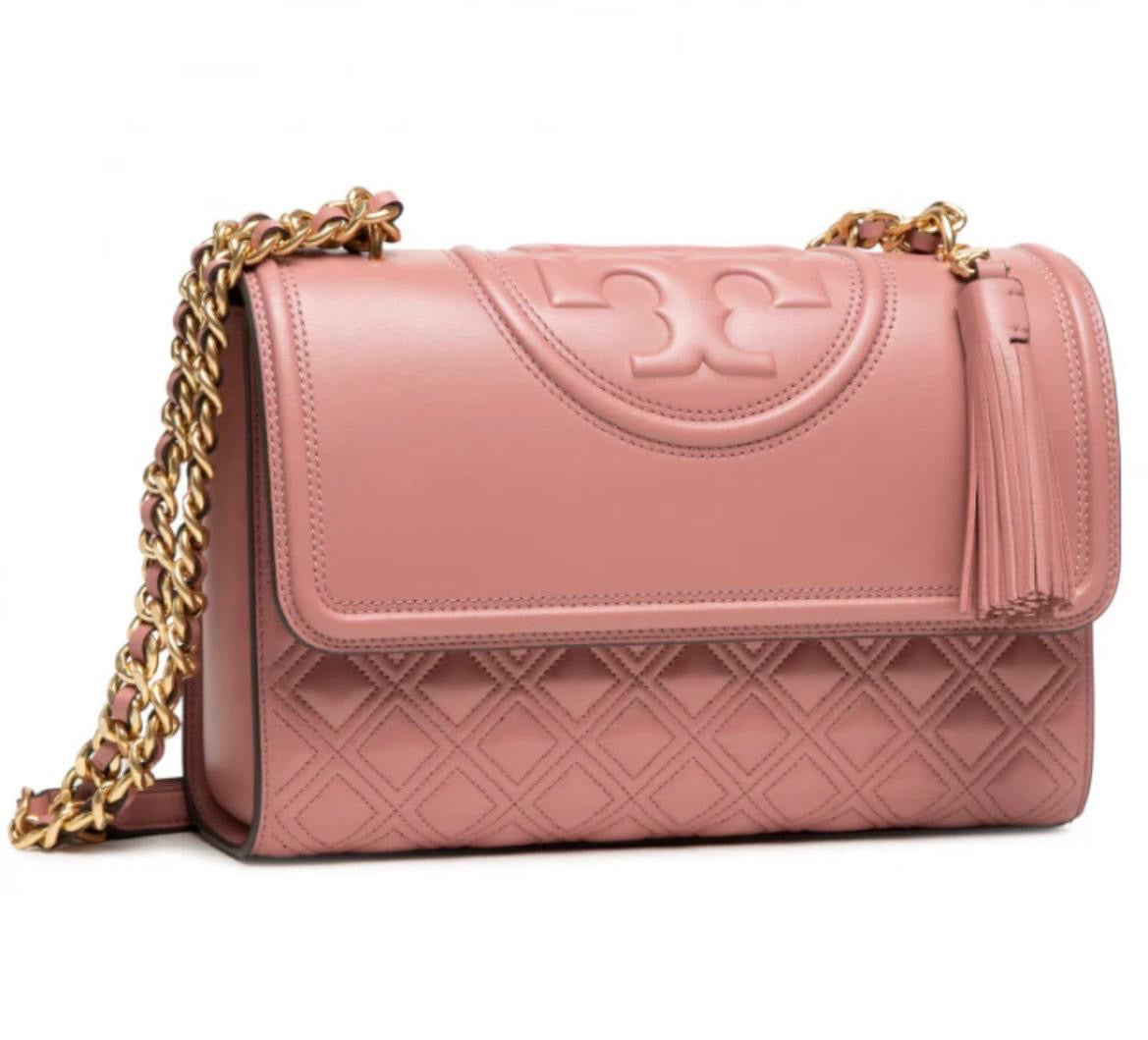 TORY BURCH FLEMING CONVERTIBLE BAG PINK MAGNOLIA