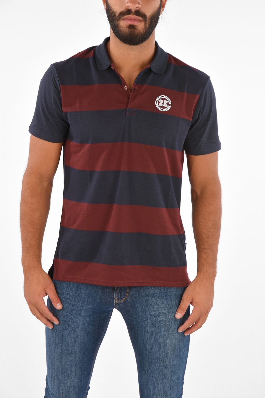 Armani exchange stripted 3 button polo shirt men