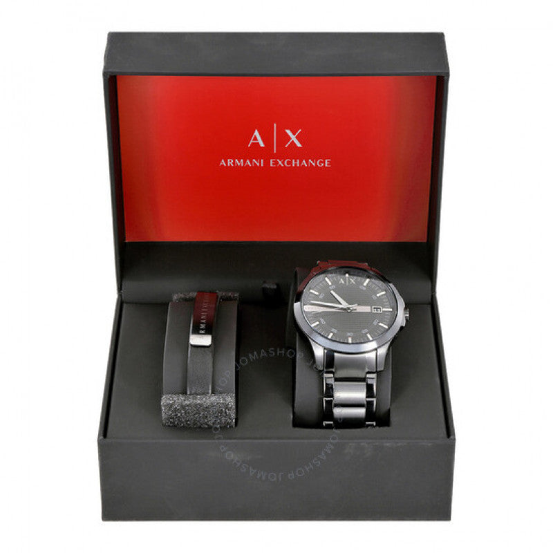 Armani Exchange Hampton Black Dial Men's Gift Set